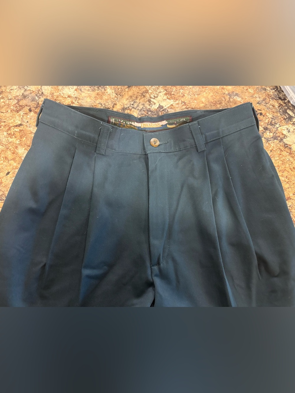 Classic Men's Green Pleated Dress Pants